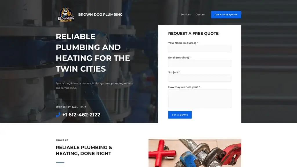browndogplumbing screenshot
